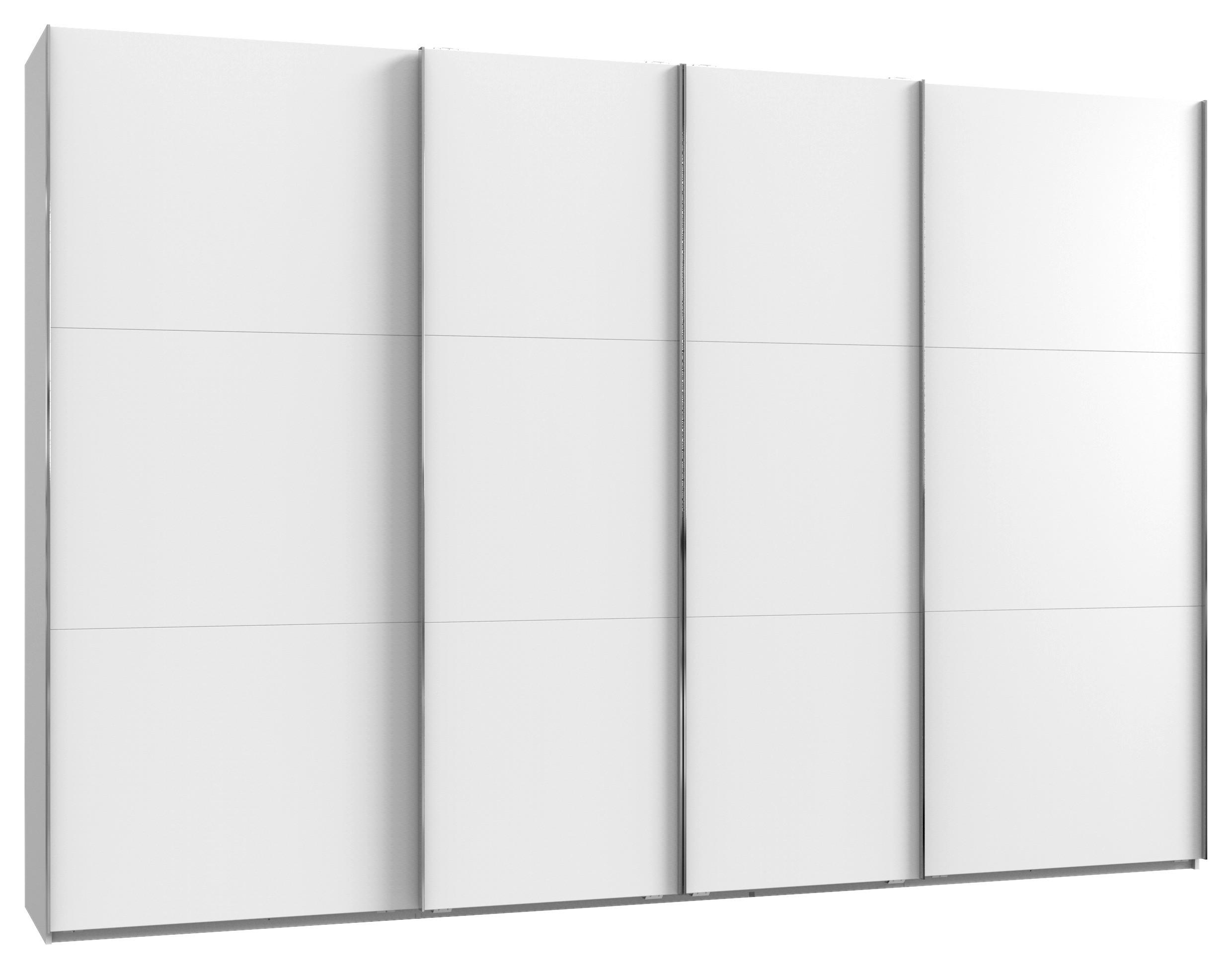 Ormar S Kliznim Vratima Level 36a - bijela/boje kroma, Basics, drvni materijal/metal (350/216/65cm) - Modern Living