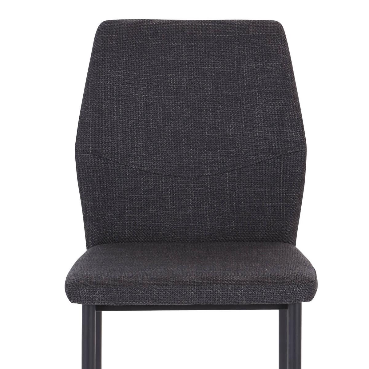 Scaun AUGUSTA - antracit/negru, Konventionell, lemn/metal (45/84/56cm)