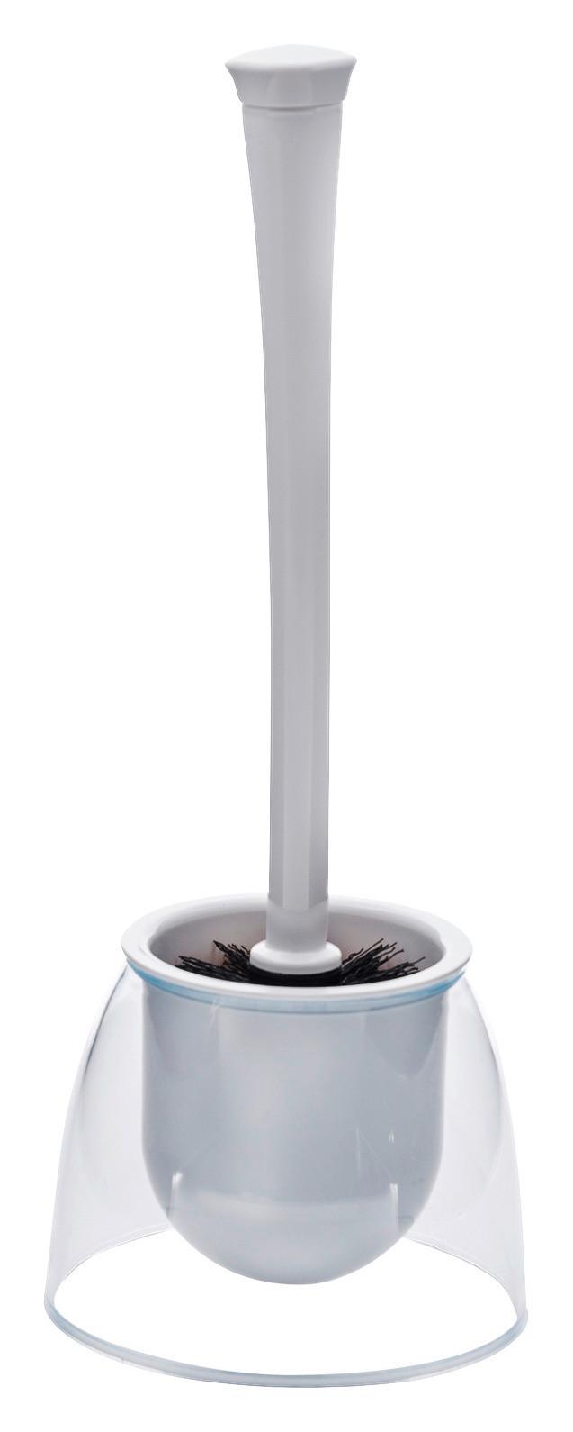 WC-Bürstengarnitur Fiesta in Weiß - Transparent/Weiß, Kunststoff (14,5/37cm) - Mömax