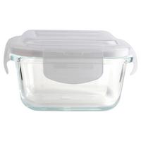 Frischhaltedose Fresh ca. 1,05l - Klar/Transparent, Glas/Kunststoff (18,3/18,3/8,5cm) - Modern Living