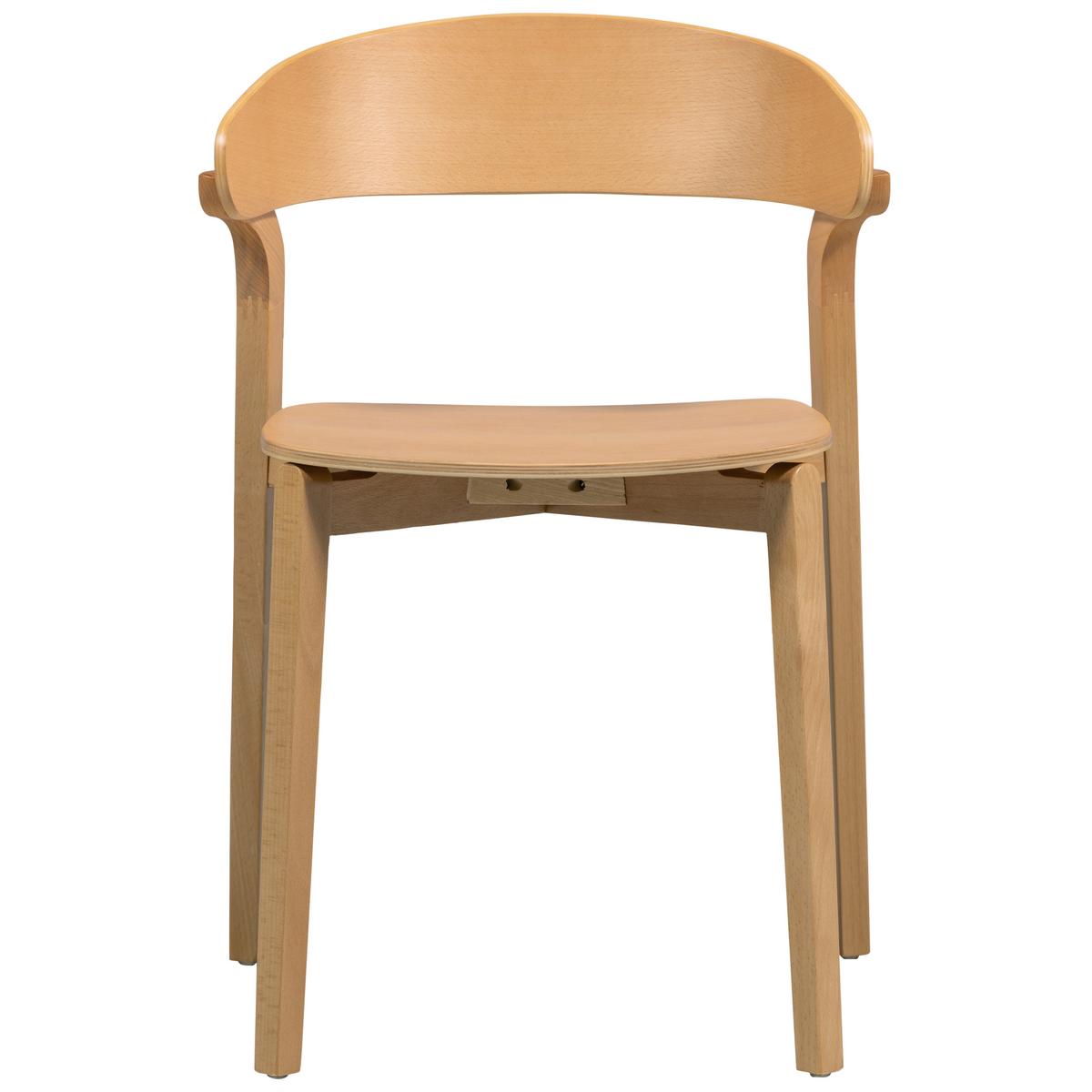 Stuhl-Set Cras Schwarz B: 52cm - Naturfarben, MODERN, Holz (52/75/42cm) - Livetastic