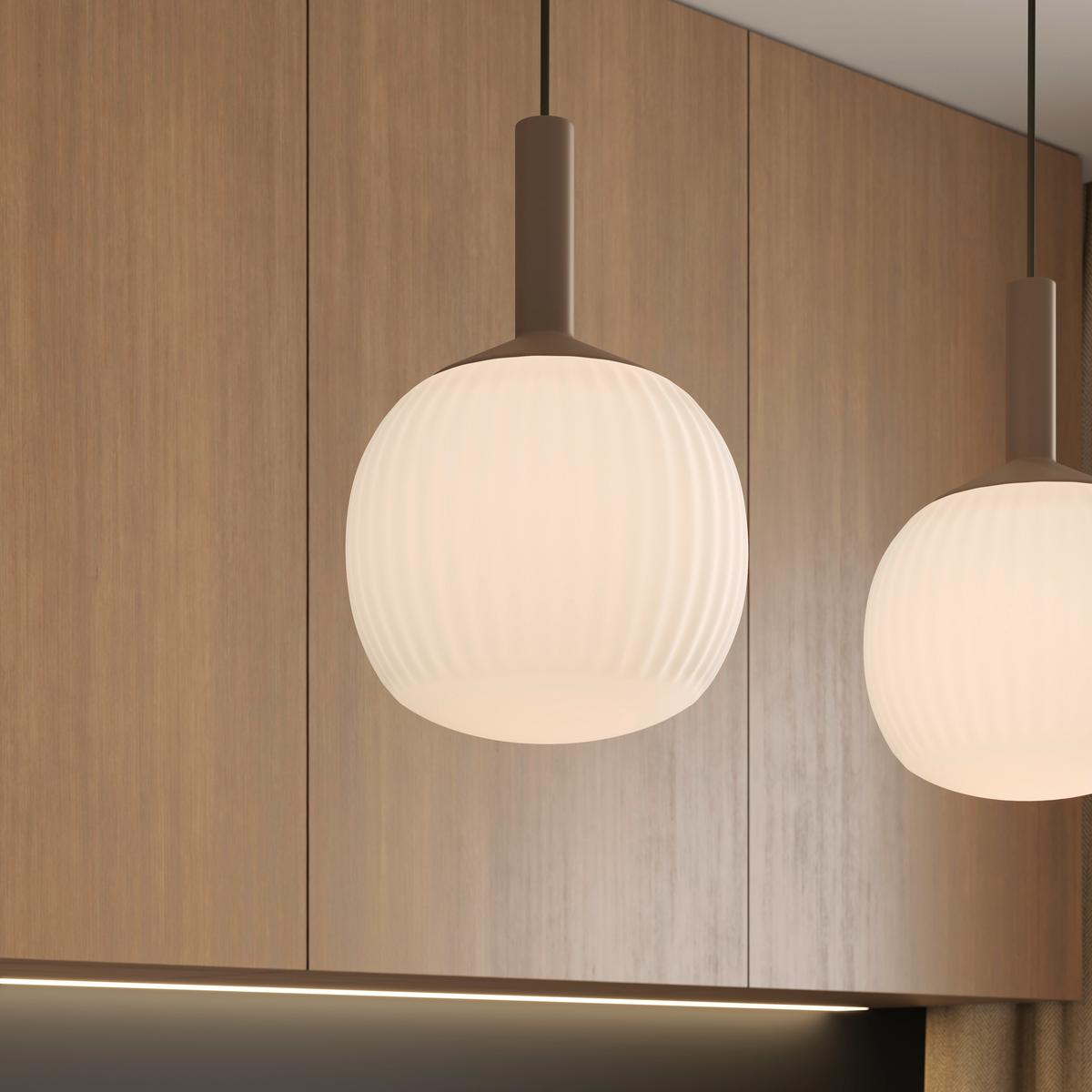 LAMPA WISZĄCA LED SWINDON *SBN* - biały, Design, metal/szkło (114/15/150cm) - Novel