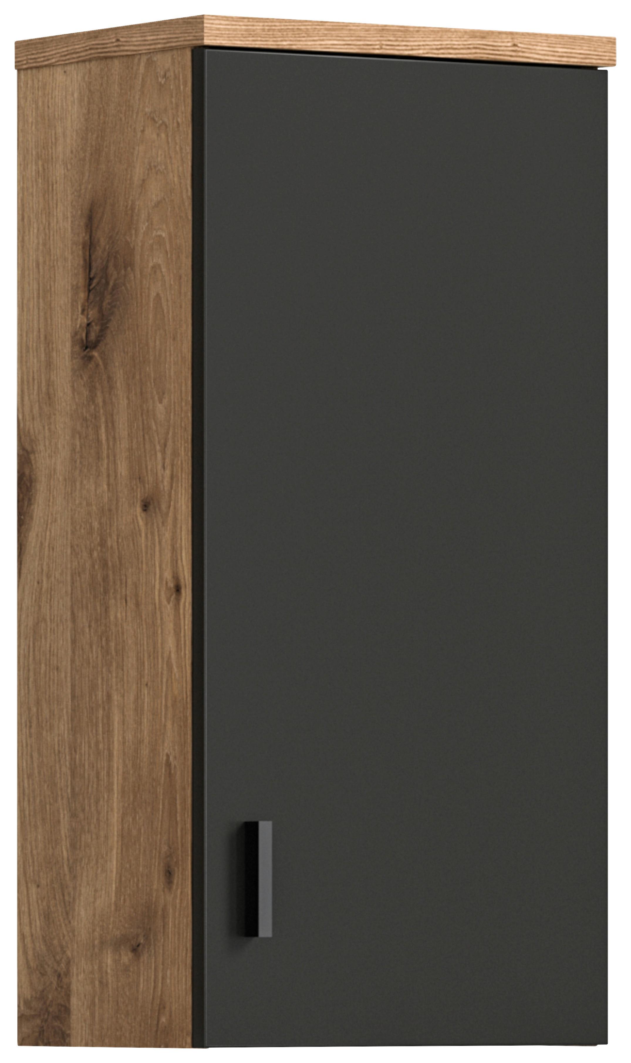 Hängeschrank Grado ca. 37x75 cm Eiche/Grau - MODERN, Holzwerkstoff (37/75/25cm) - MID.YOU