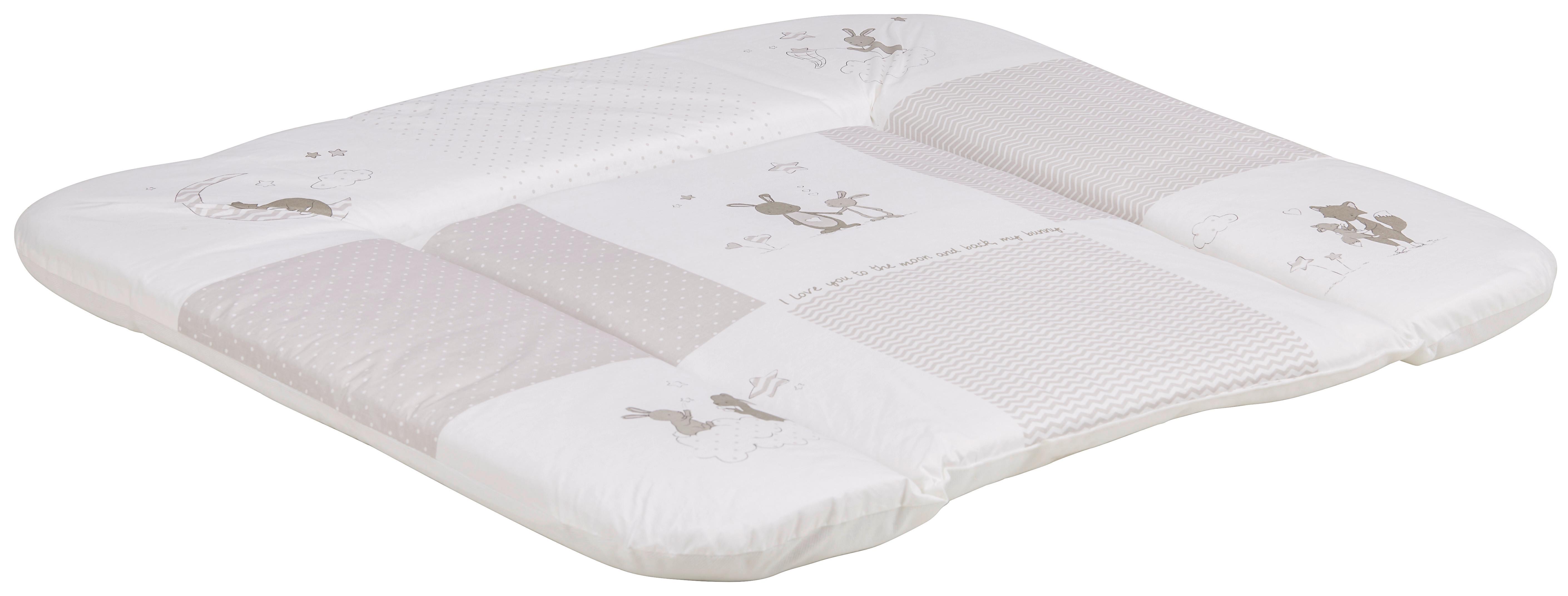 Wickelauflage Fox & Bunny Taupe/Weiss ca. 85x75cm - Textil (85/4/75cm) - Roba