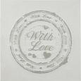 Kép Love - Színes, romantikus/Landhaus, Fa/Textil (3/60/60cm)
