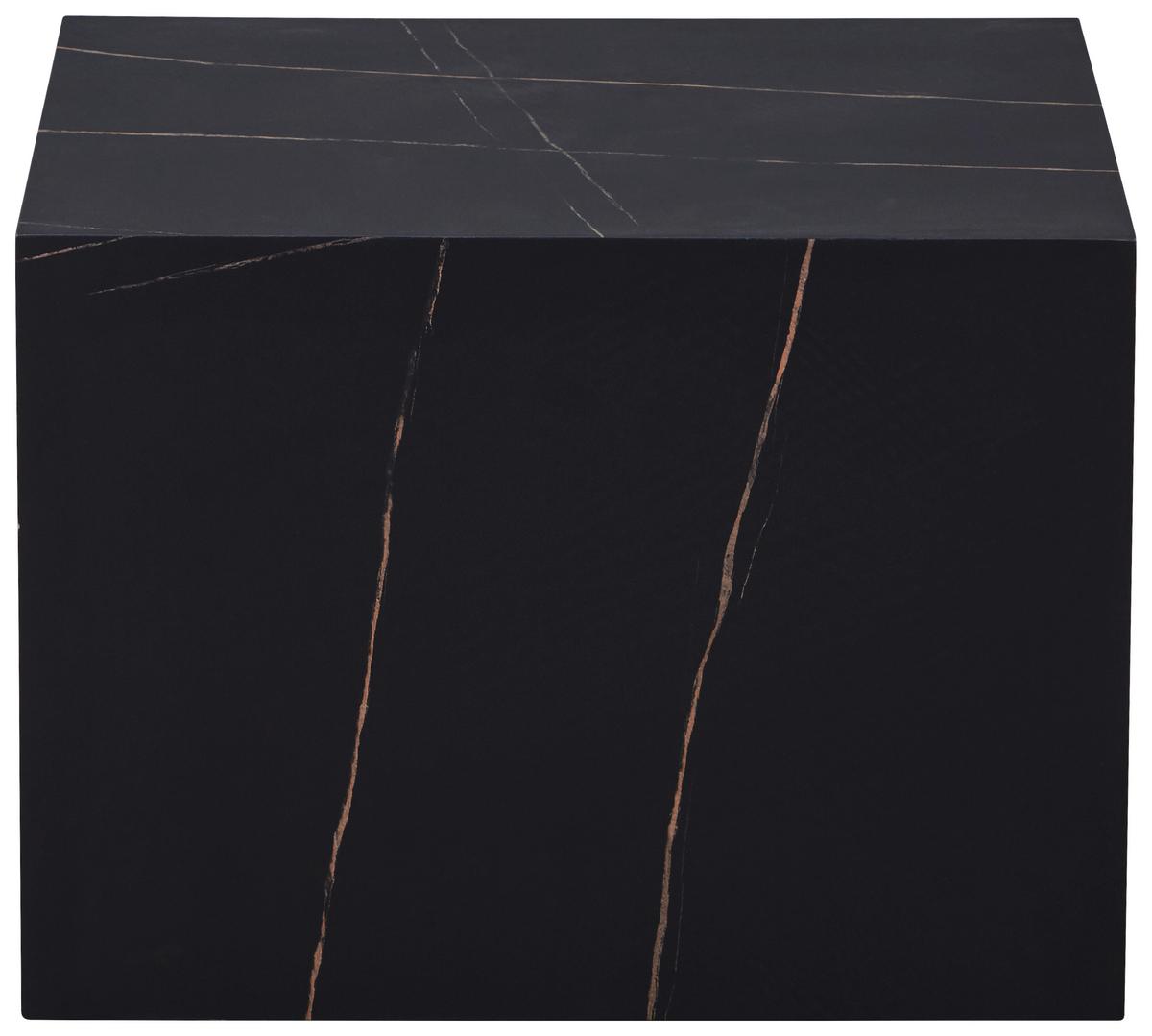 BEISTELLTISCH CUBOID 125 SCHWARZ - Schwarz, Design, Holzwerkstoff (55/55/40cm) - Kayoom