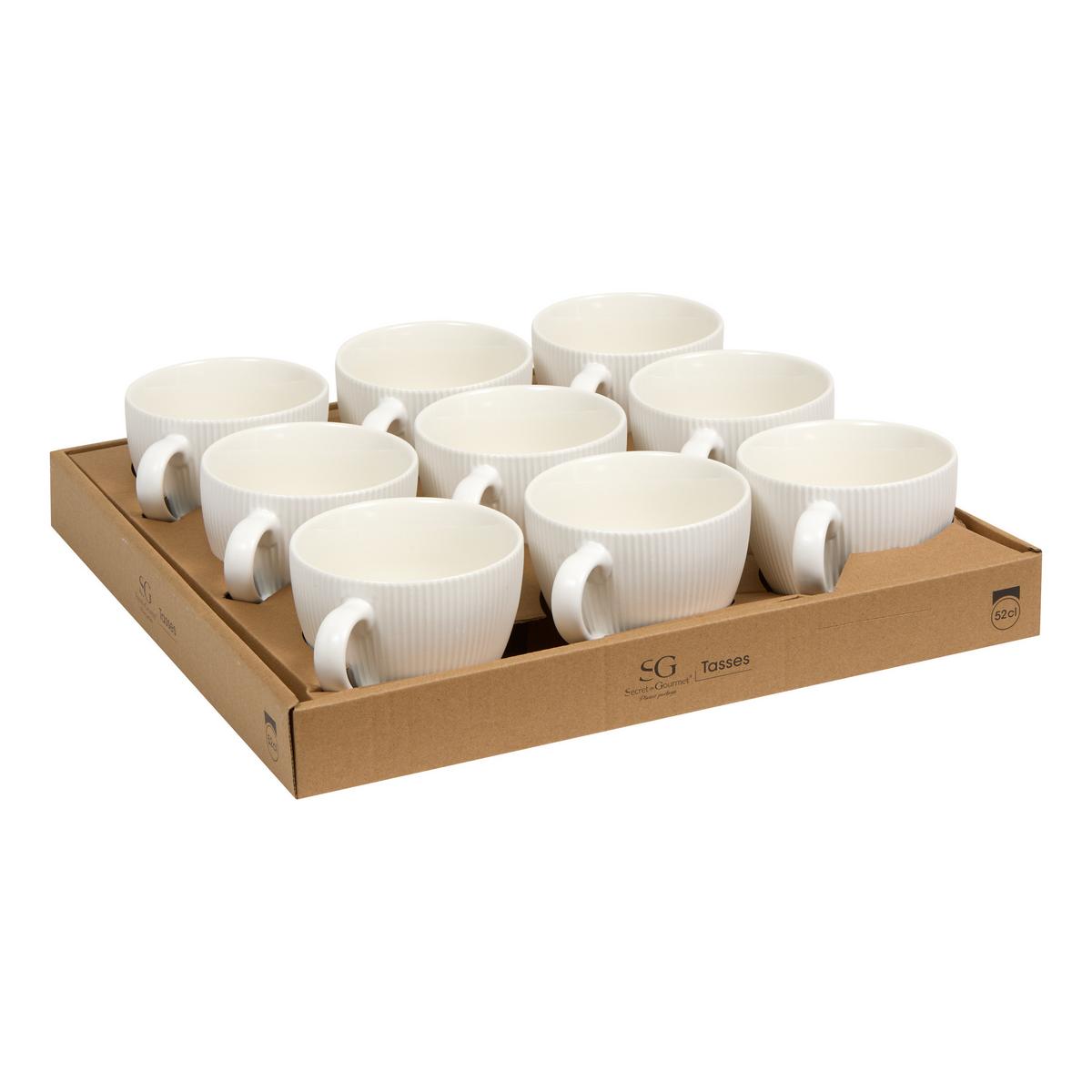 Šolja Strata, 520ml - bela, Osnovno, keramika (520ml)