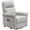 RELAXFÅTÖLJ CARLO - beige/svart, Klassisk, metall/läder (77/103/84cm) - Mömax