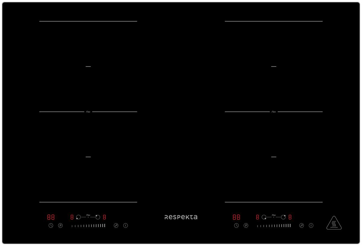 Backofenset Adrian Induktion autark 3.250 Watt Schwarz - Schwarz, Basics, Glas/Metall (59,5/59,5/57,5cm) - Respekta