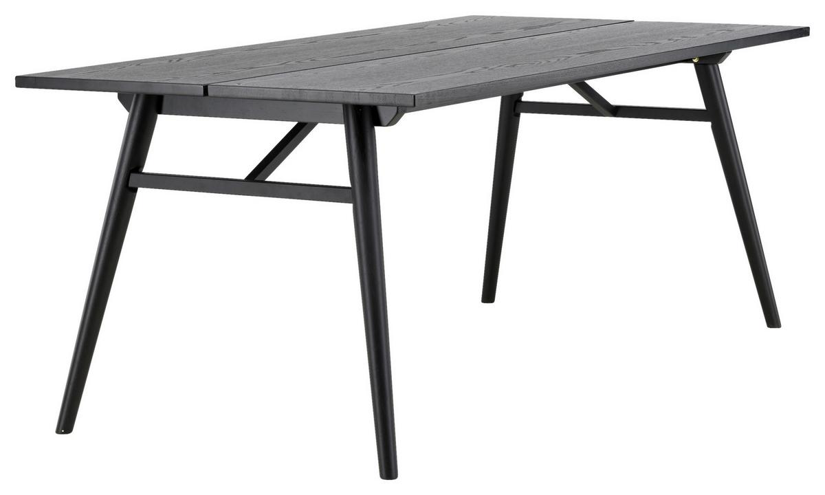 Esstisch Sleek SLEEK - Schwarz, Design, Holzwerkstoff/Metall (195/95/75cm) - Livetastic