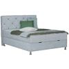 Box Krevet Black Diamond - svijetlo siva/boje kroma, Design, tekstil/plastika (180/200cm) - Modern Living