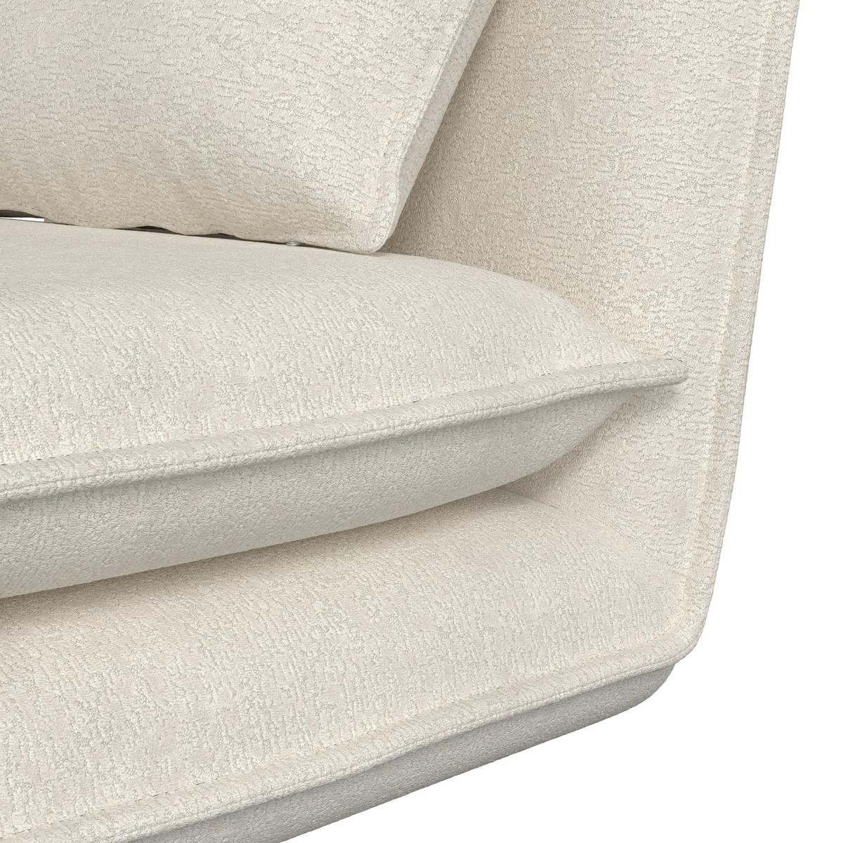 Schlafsessel Macy Weiß Bouclé - Weiß, MODERN, Textil/Metall (83/70/84cm) - Bessagi Home