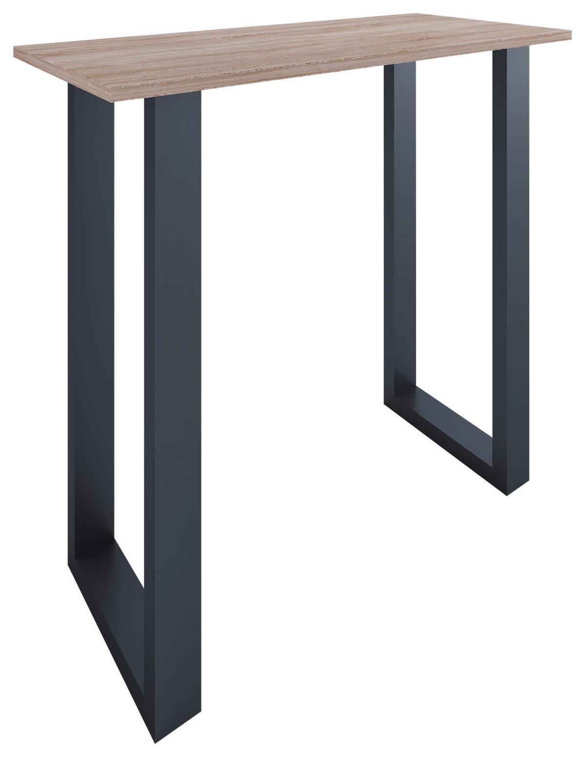 Barska Miza Xona, Barva Hrasta, Črna, 110x50cm - črna/hrast sonoma, Konvencionalno, kovina/leseni material (110/50/102cm)