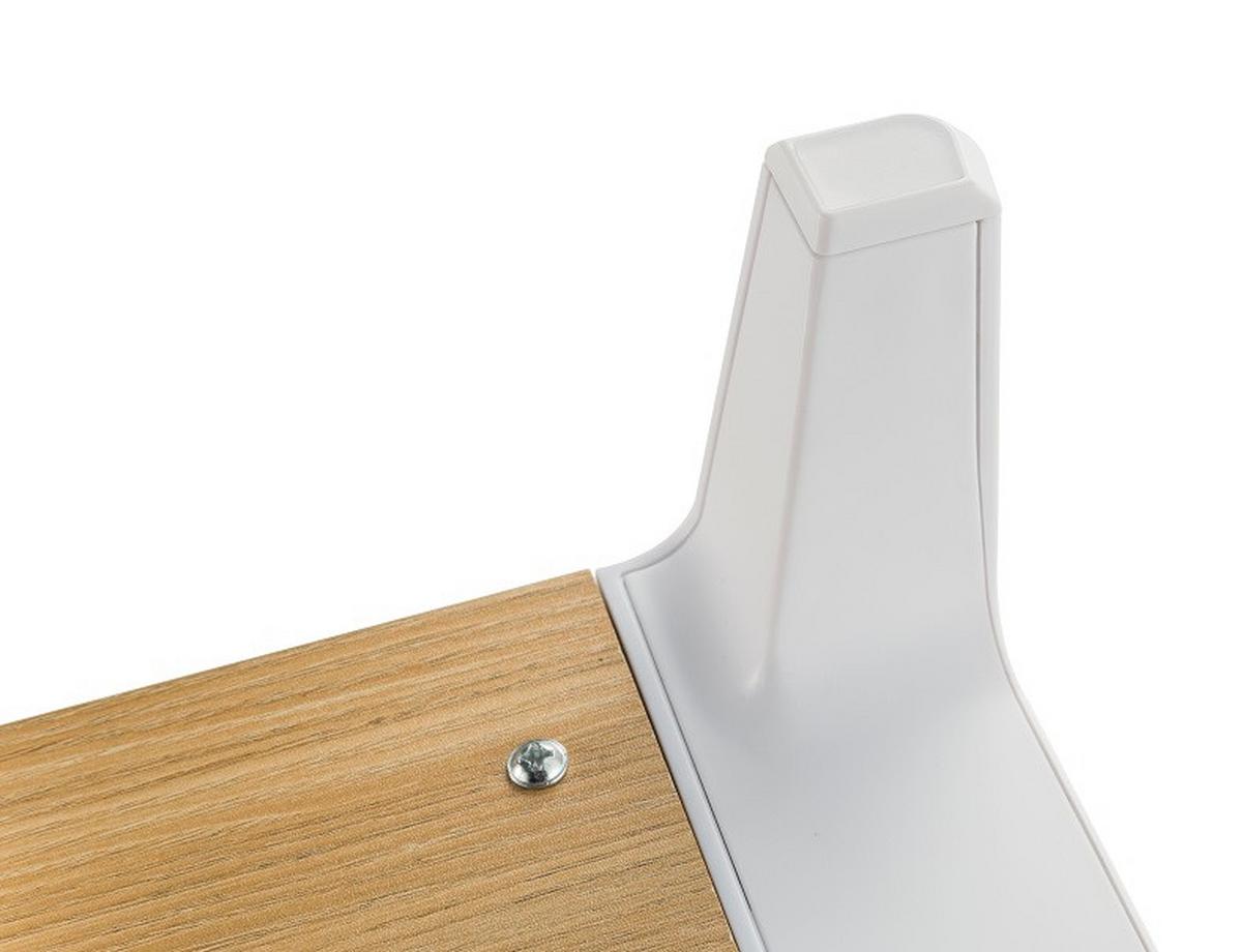 NADSTAWKA NA BIURKO PONTE 1 - biały/kolor brzozowy, Design, materiał drewnopochodny/tworzywo sztuczne (55,4/21,5/8cm) - Boxxx