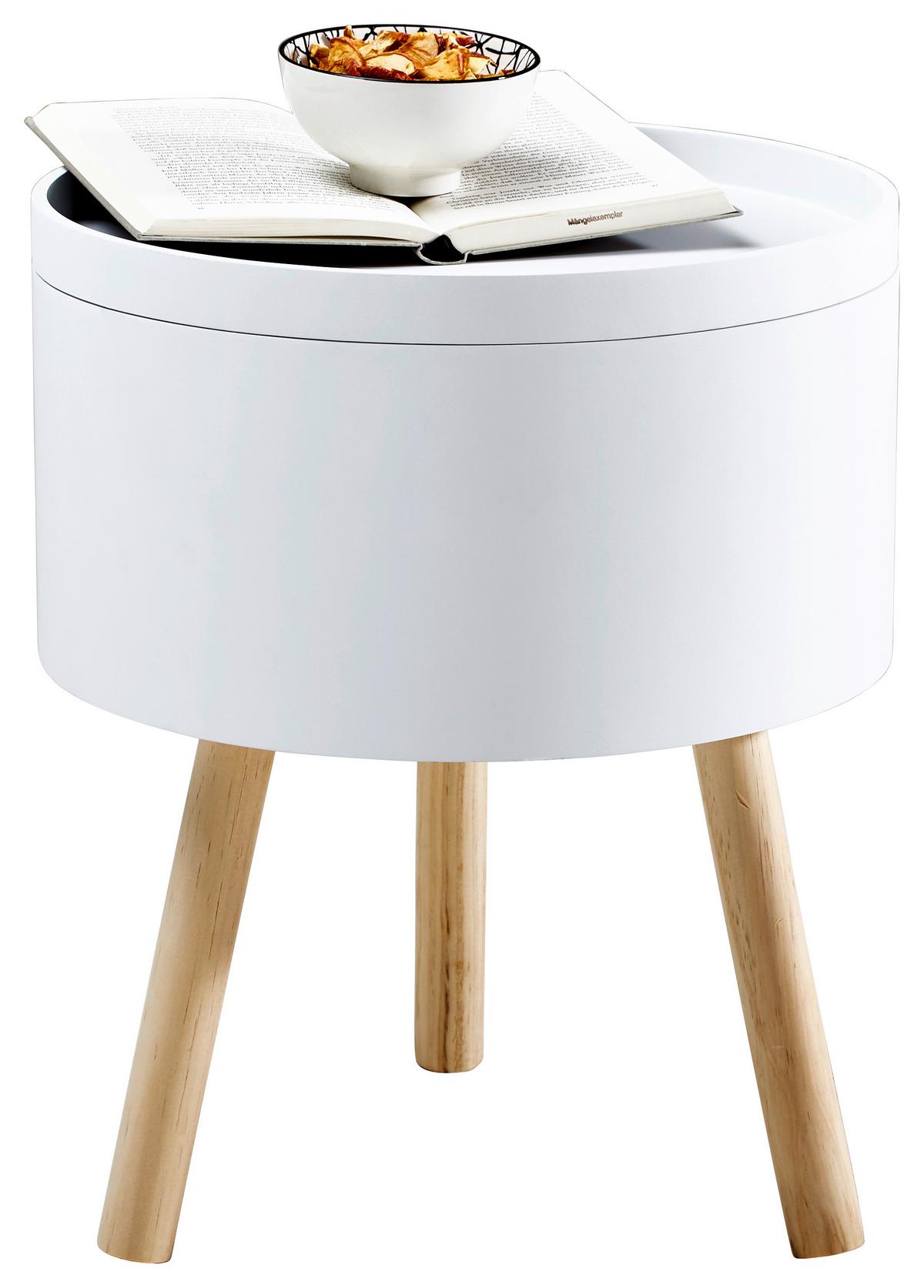 STOLIK BOCZNY 107149-FSC - biały, drewno (37,5/45cm)