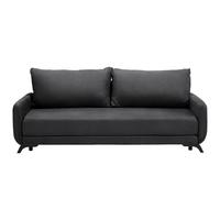 Canapea extensibilă OLIVER - antracit/culoare lemn acacia, Modern, lemn/textil (220/74/93cm) - Bessagi Home