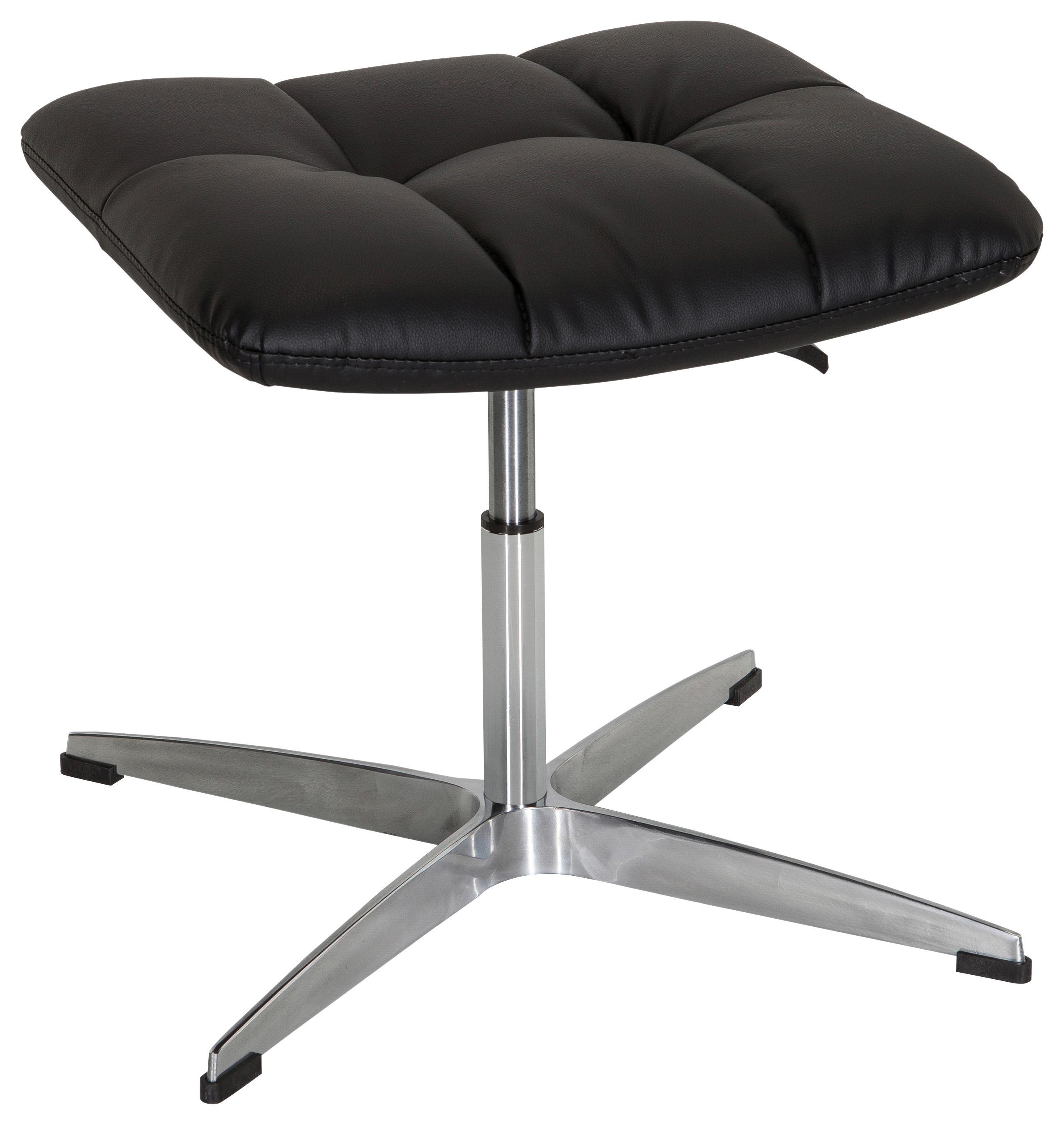 Pisarniški Stolček Saranto, Črna - srebrne barve/črna, Moderno, kovina/tekstil (47/38/47cm) - MID.YOU