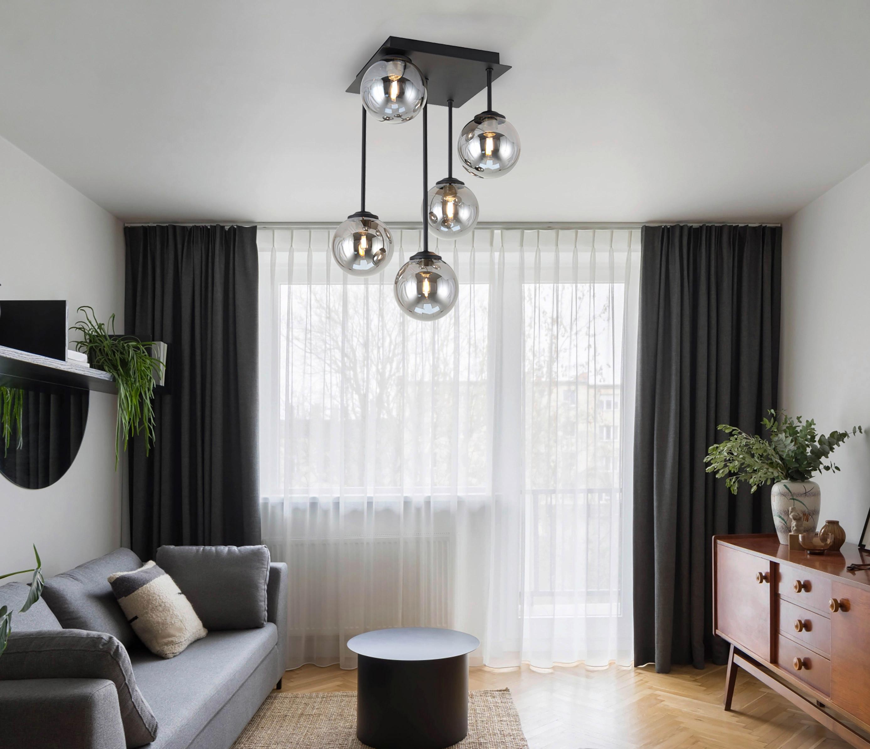 LAMPA WISZĄCA MURIEL - czarny, Trend, metal/szkło (25,5/25,5/41cm) - Novel