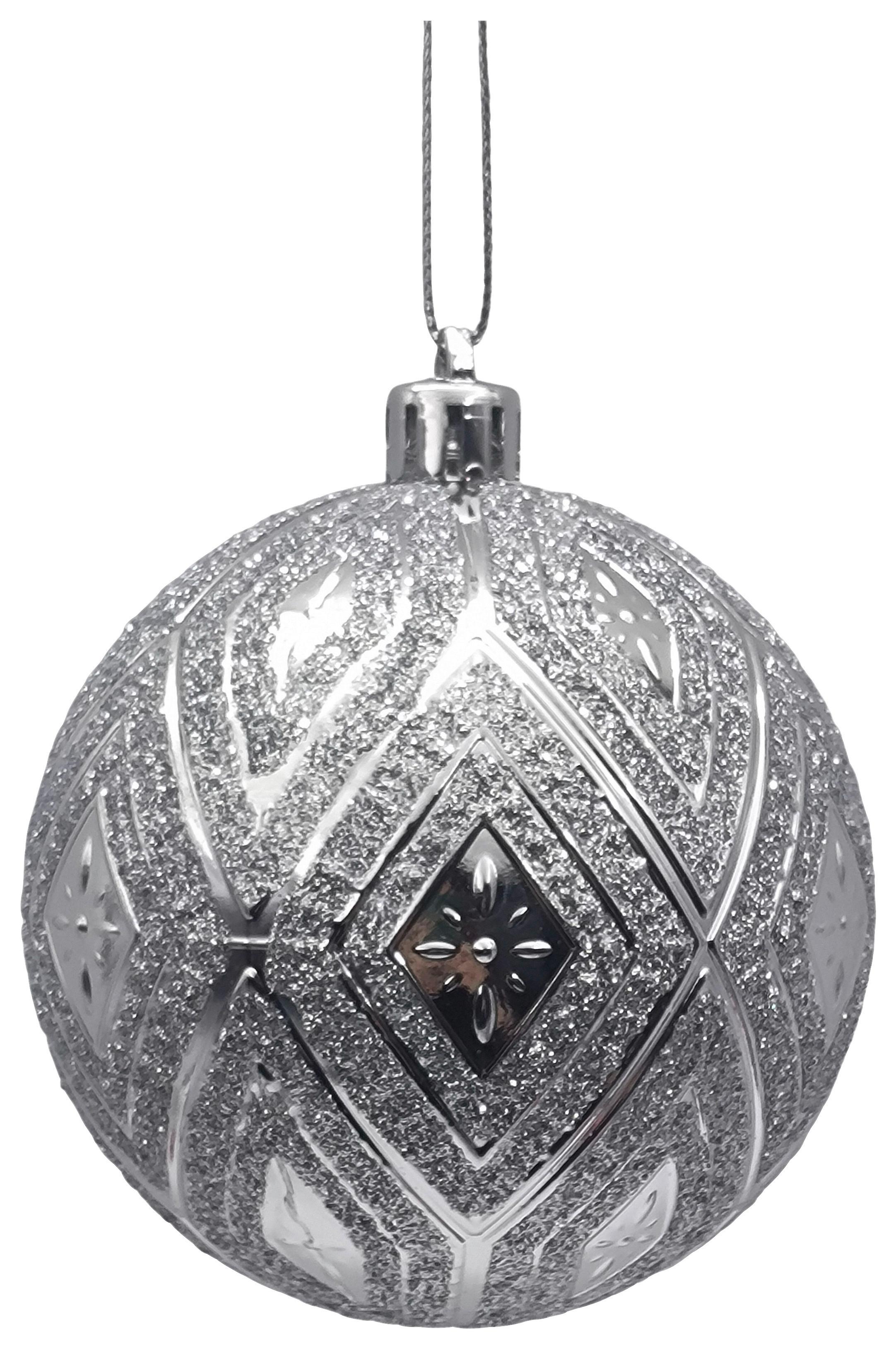 Christbaumanhänger Silberfarben - Silberfarben, Konventionell, Kunststoff (8cm) - Mömax