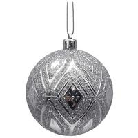 Christbaumanhänger Silberfarben - Silberfarben, Konventionell, Kunststoff (8cm) - Mömax