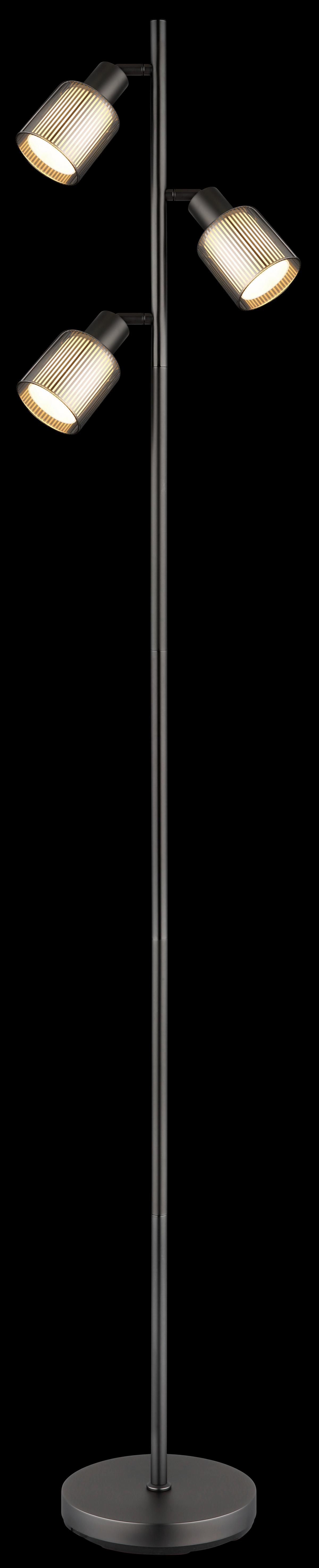 Podna Svjetiljka Villegas - bijela/crni krom, Design, staklo/metal (33/22/161cm) - Globo