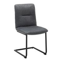 KRZESŁO NA PŁOZIE SARAH - ciemnoszary/czarny, Modern, metal/drewno (49/88/59cm) - Bessagi Home