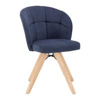 KRZESŁO MAXY - niebieski, Modern, metal/drewno (56/79,5/59,5cm) - Bessagi Home