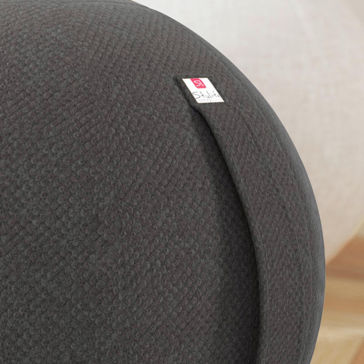 PIŁKA DO SIEDZENIA SCOOBY - antracytowy, Design, tkanina (60/60/60cm) - Stylife