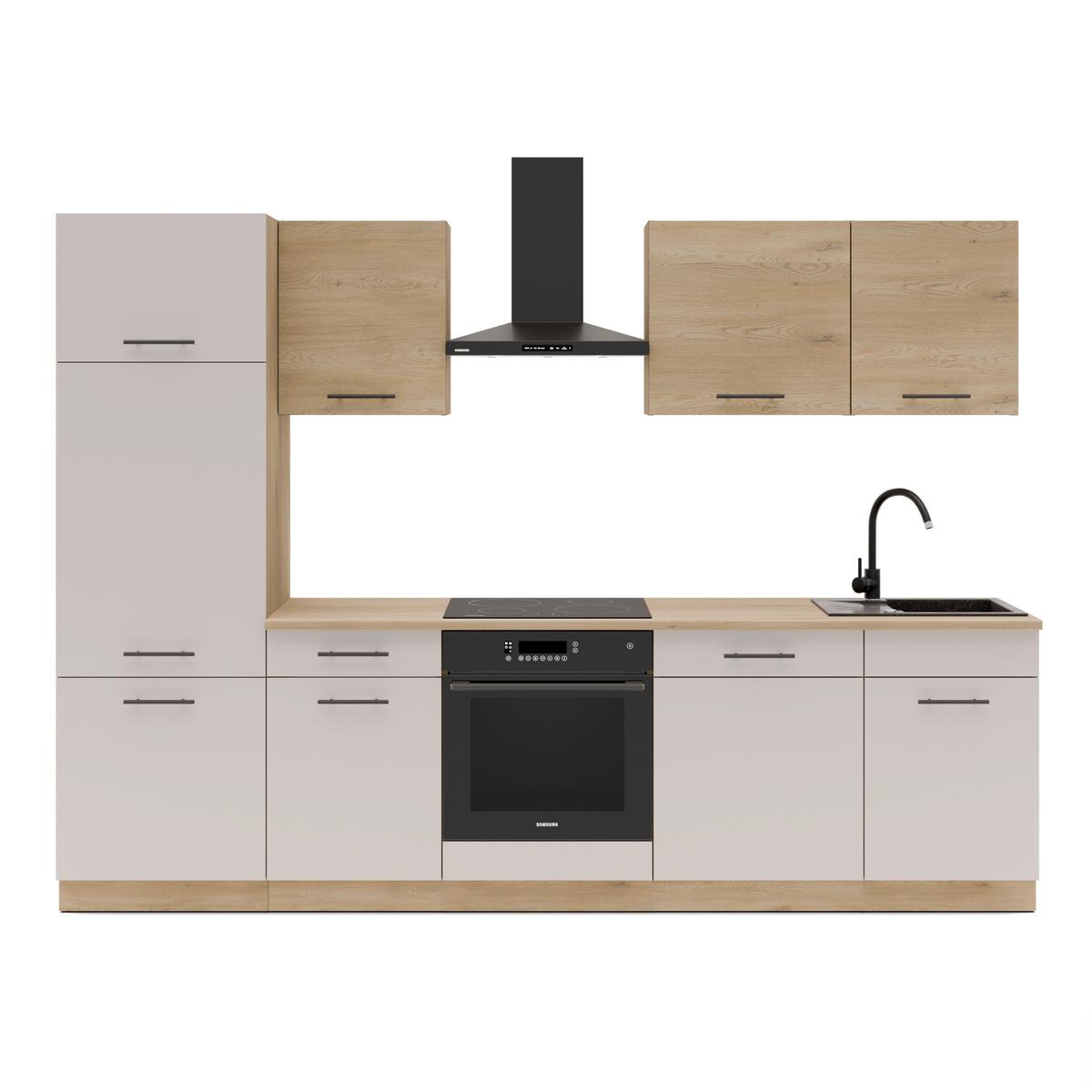 Kuhinjski Blok Brez Aparatov Max Ii, 280cm - kašmir/črna, Basics, umetna masa/leseni material (280/200/60cm) - P & B