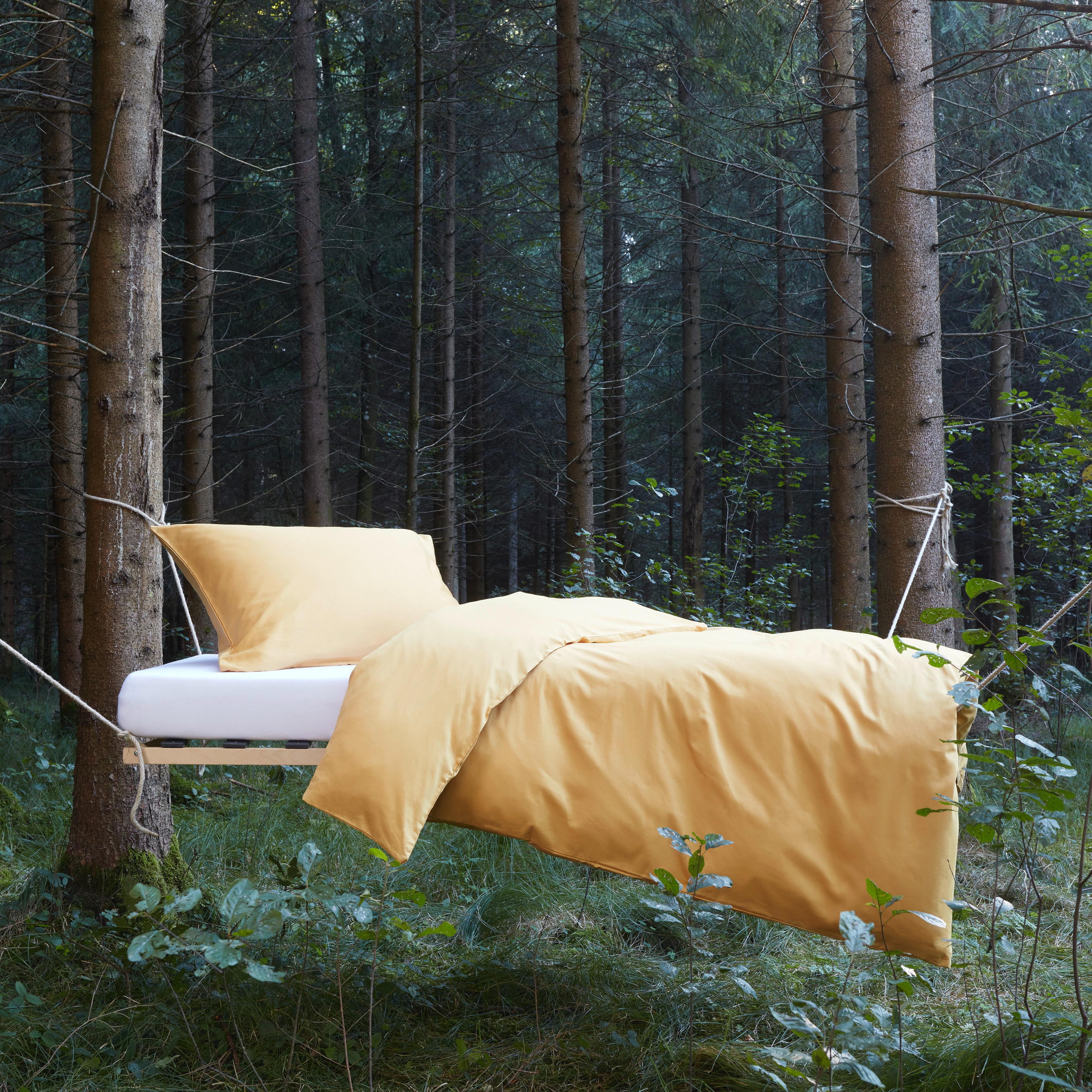 Bettwäsche Bio-Eva in Gelb ca. 135x200cm - Gelb, MODERN, Textil (135/200cm) - ecoTree