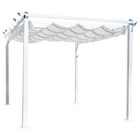 Pergola Lazio ca. 345x246x395 cm Weiß - KONVENTIONELL, Textil (345/246/395cm) - Gardenson