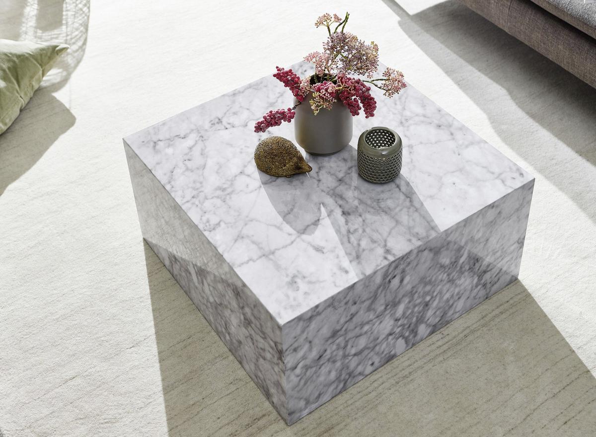 Klubska Miza Monobloc - bela, Moderno, leseni material (60/60/30cm) - MID.YOU
