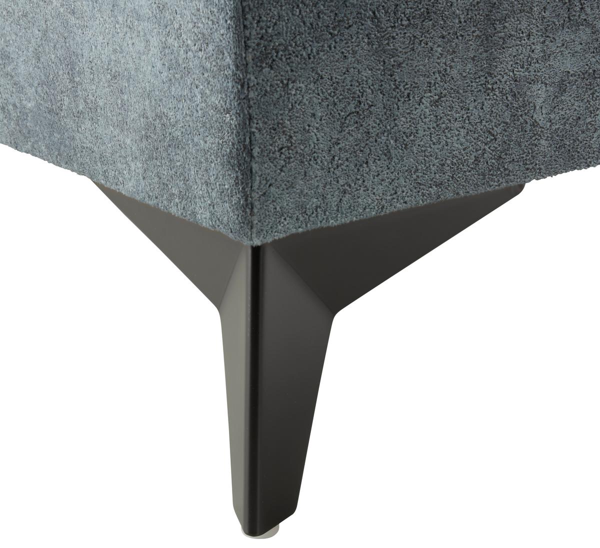 Kutna Garnitura Sierra - plavkastosiva/crna, Moderno, tekstil/metal (181/364/230cm) - Modern Living