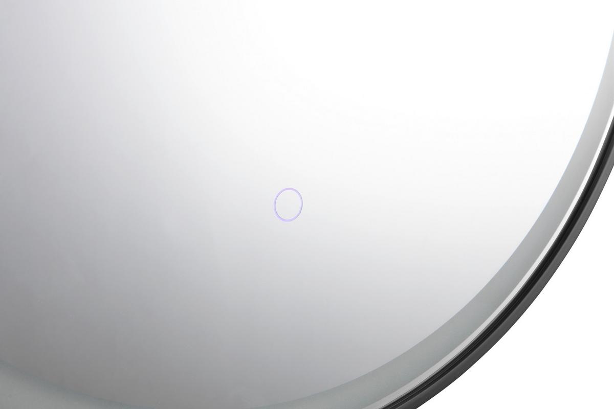 Fürdőszobatükör Frederike - fekete/ezüstszínű, Modern, üveg/fém (60/80/3cm)