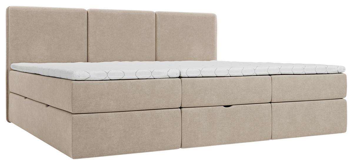 Familienbett Domino Combo Beige ca.240x200cm - Beige/Schwarz, MODERN, Holz/Holzwerkstoff (240/200cm) - MID.YOU