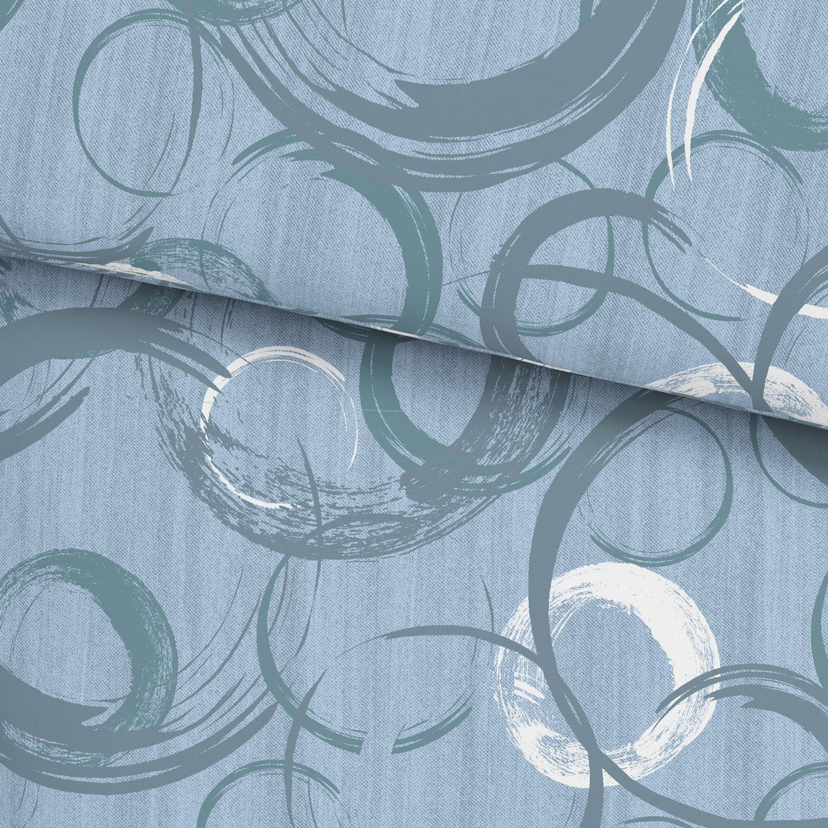 Bettwäsche New Circles Blau ca. 135x200cm - Blau, Textil (135/200cm) - Modern Living