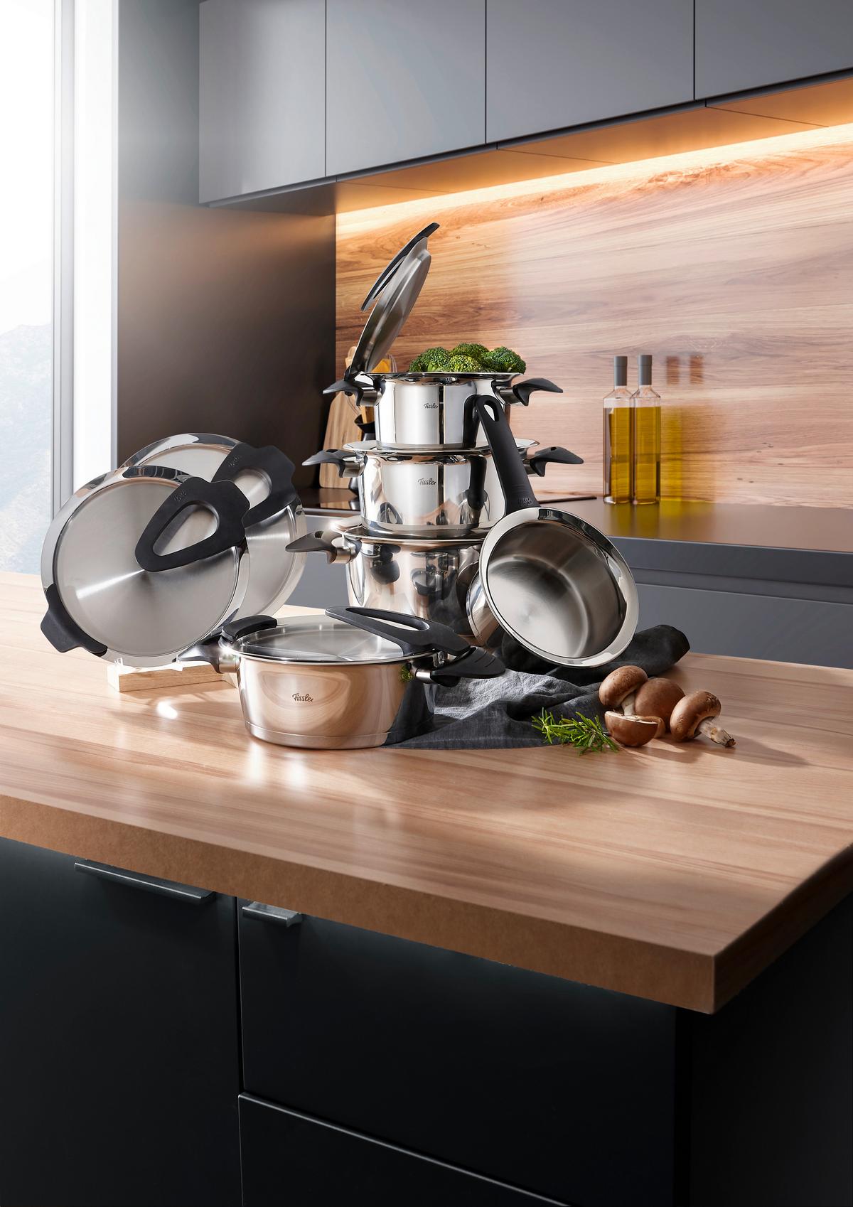 ZESTAW GARNKÓW 1611805000 FISSLER - kolor srebrny, Basics, metal - Fissler