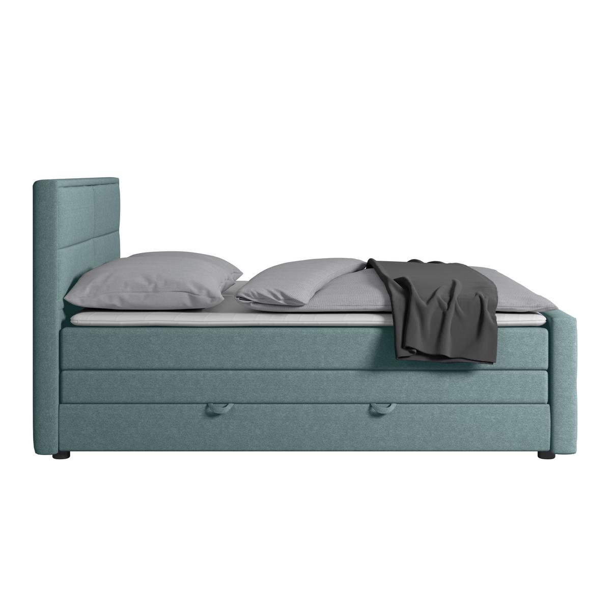 Boxspringbett Palermo ca. 180x200 cm Blau - Blau, MODERN, Holz/Kunststoff (180/200cm) - MID.YOU