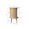 SÄNGBORD SKANDY - naturfärgad, Modern, trämaterial/trä (40/65cm) - Premium Living