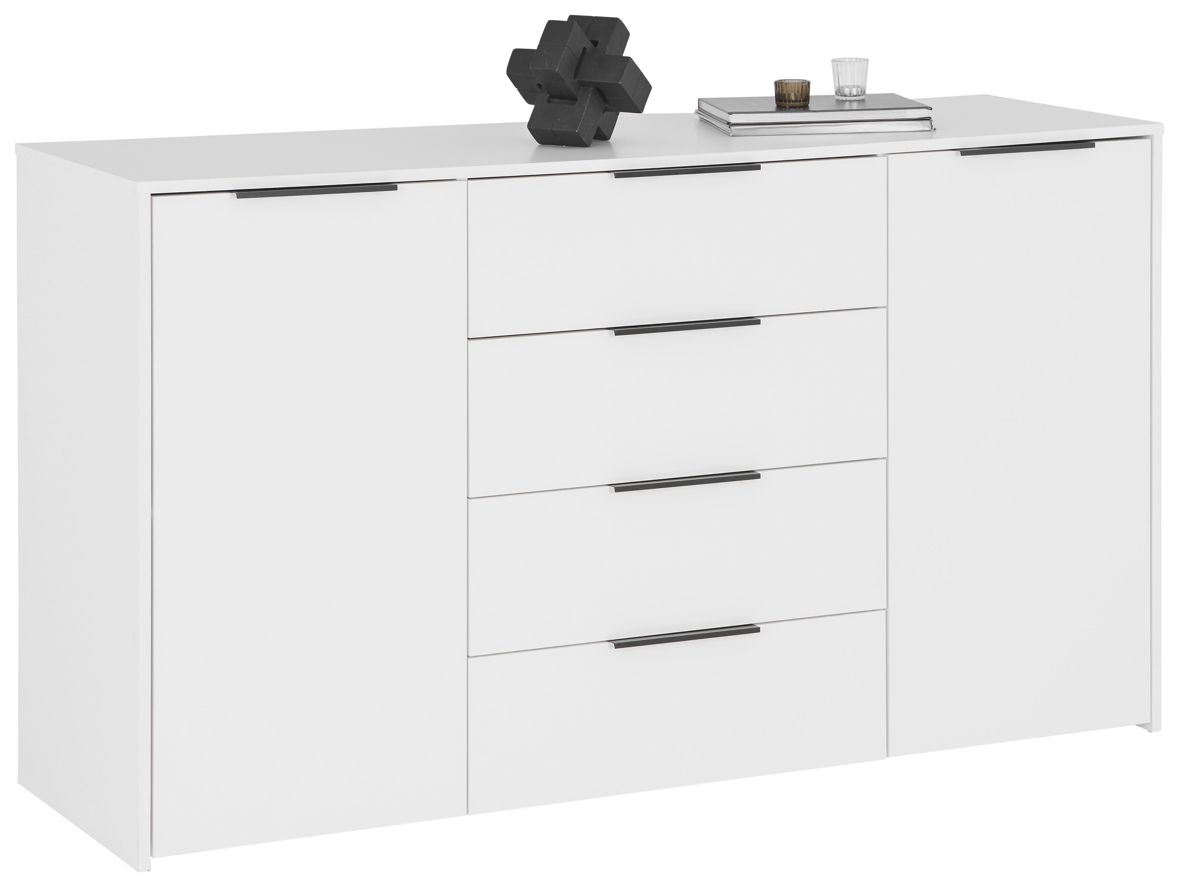 Comodă ALAN 5 - alb, Modern, material pe bază de lemn (161/93,4/50cm) - Modern Living