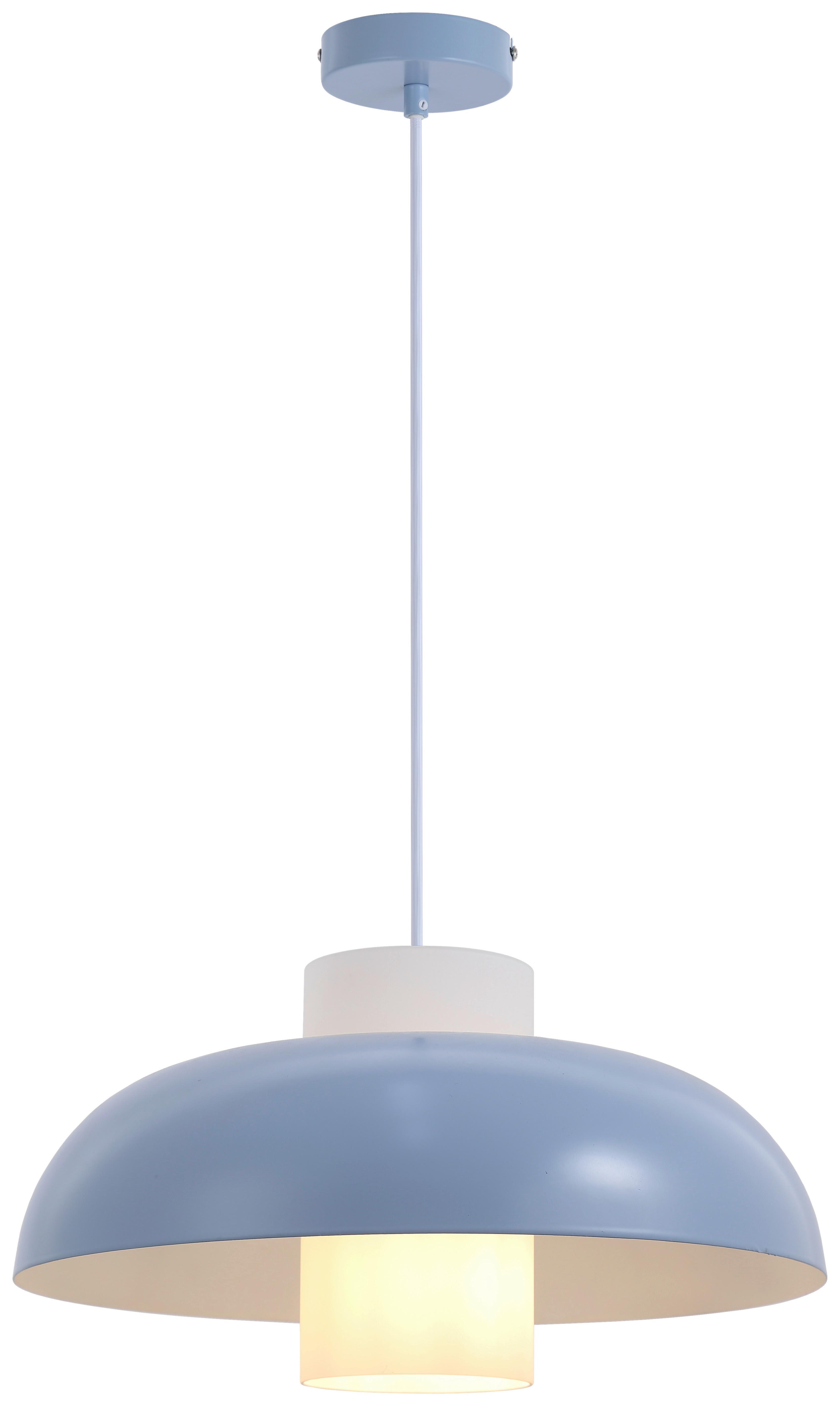 LAMPA WISZĄCA JULIE - niebieski/biały, Trend, metal/szkło (38/120cm) - Collet's Monde