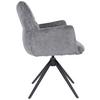STOL MED ARMSTÖD LUCIA - grafitfärgad/svart, Lifestyle, metall/textil (62/90/64cm) - Premium Living