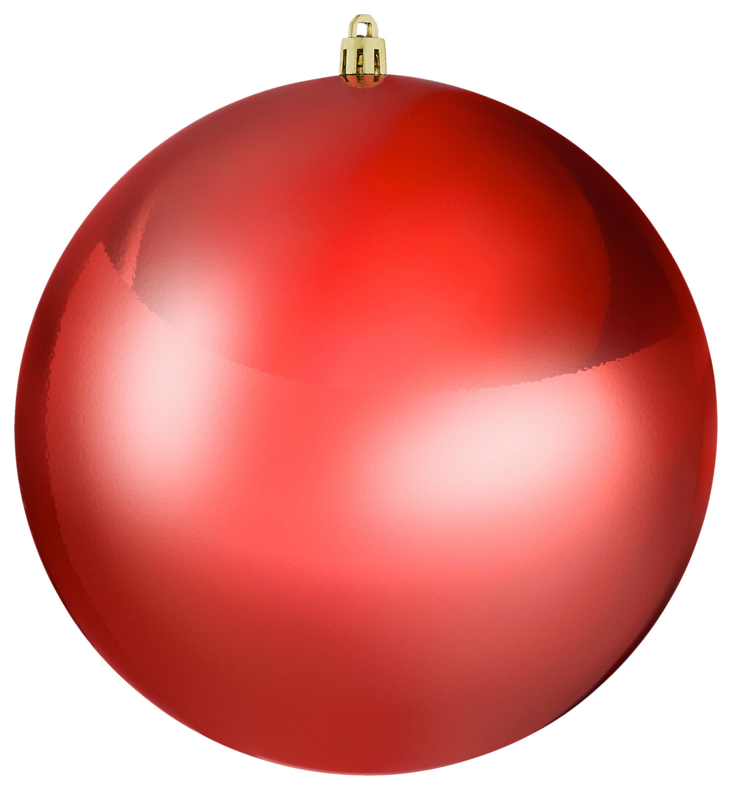 Christbaumkugel Big Rot - Rot, Kunststoff (20cm) - Mömax