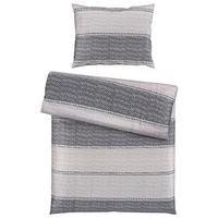 Bettwäsche Bio Eva Design Ca. 160x210cm - Taupe, Modern, Textil (160/210cm) - ecoTree