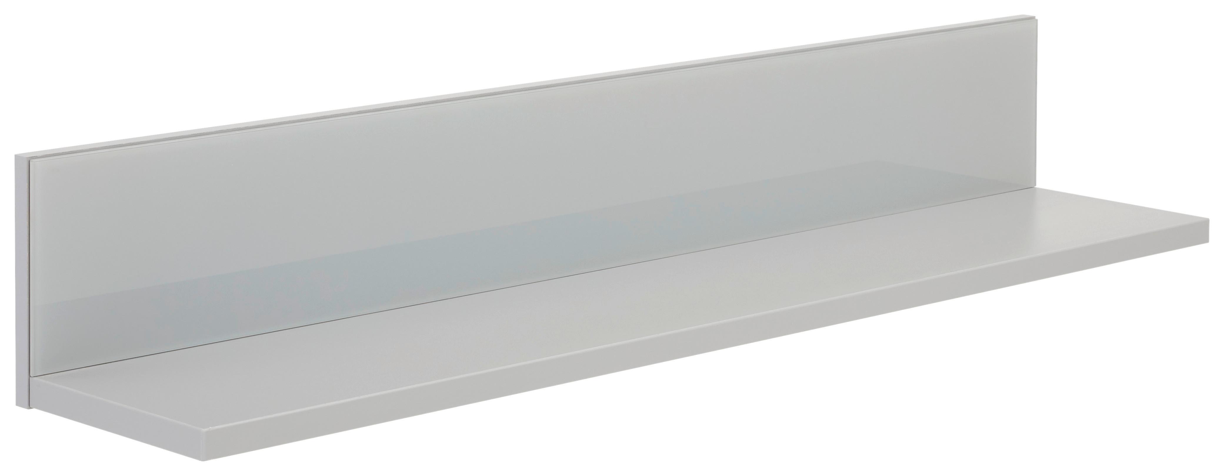 Stenska Polica Poole, Svetlo Siva - siva/svetlo siva, Design, steklo/leseni material (109,7/18/21,9cm) - Hom`in
