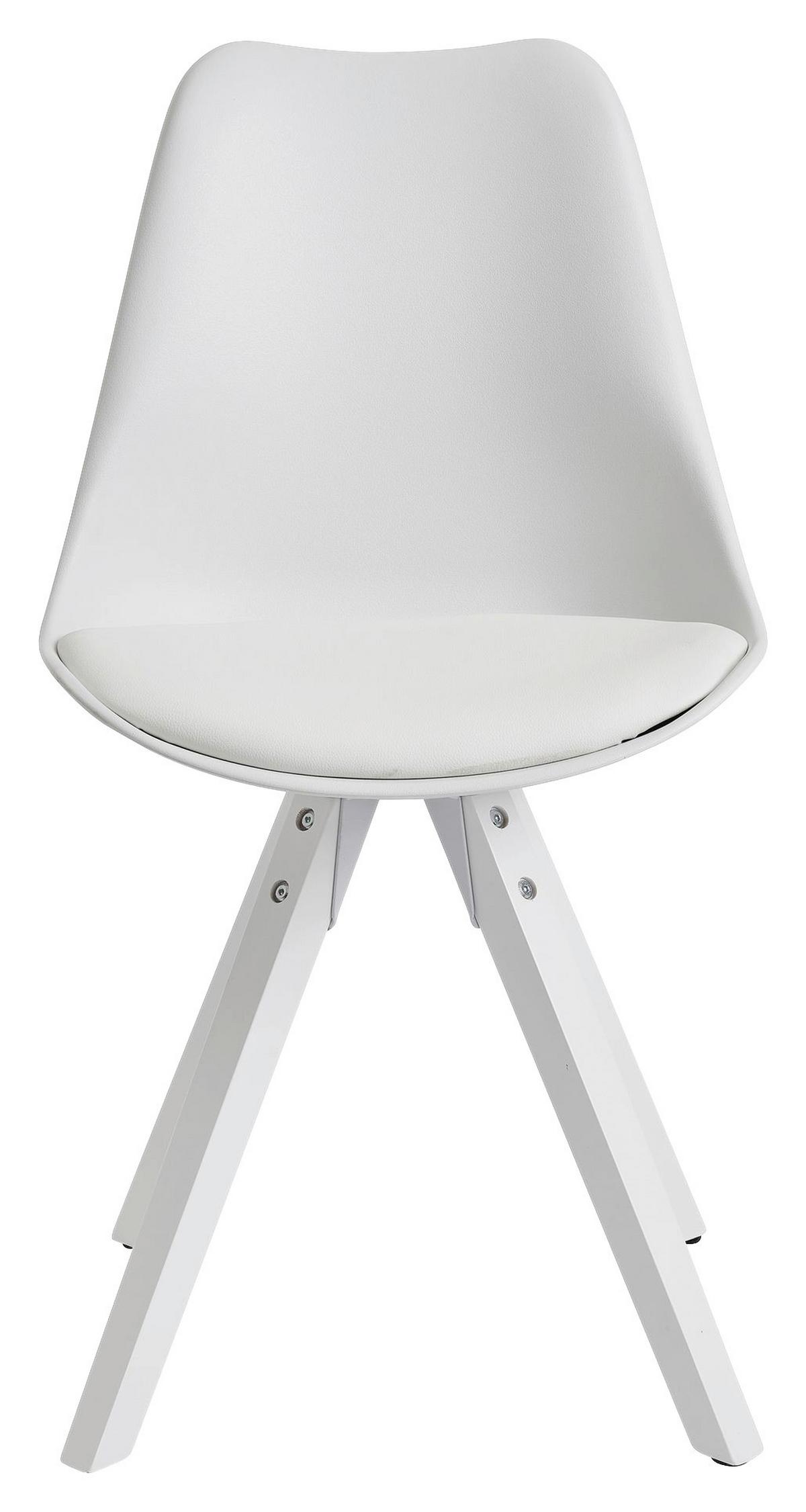 Set Stolov Wohnling - bela, Moderno, umetna masa/tekstil (49/87/52cm) - MID.YOU