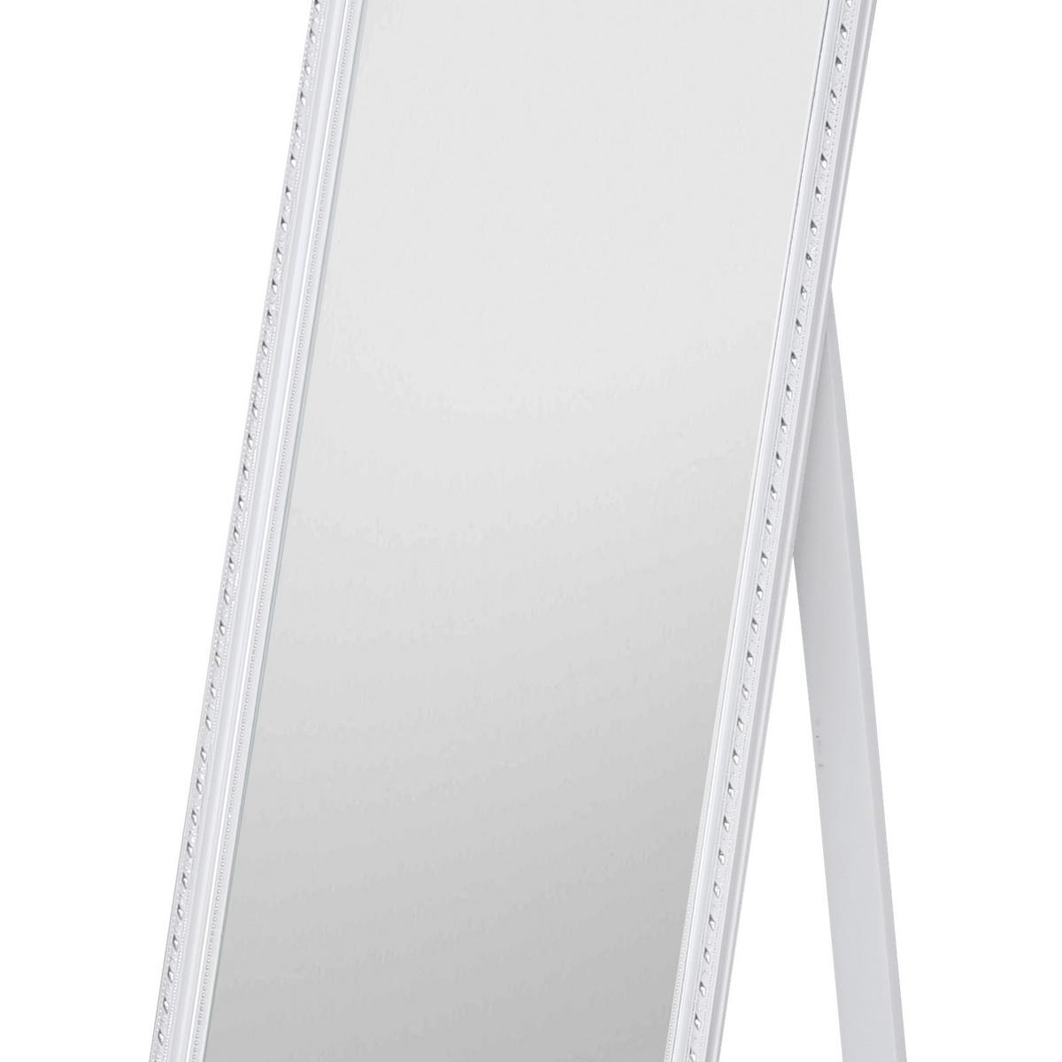 Podno Ogledalo Pisa - bijela/srebrne boje, Moderno, staklo/drvo (34/160/2,3cm) - Modern Living