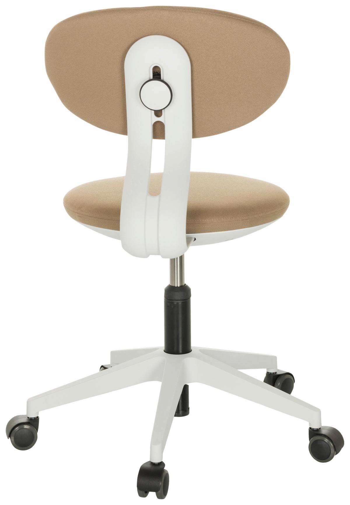 Jugenddrehstuhl Minimovo ca.42x66-87x52cm Beige - Beige/Weiß, Basics, Kunststoff/Textil (42/66-87/52cm) - MID.YOU