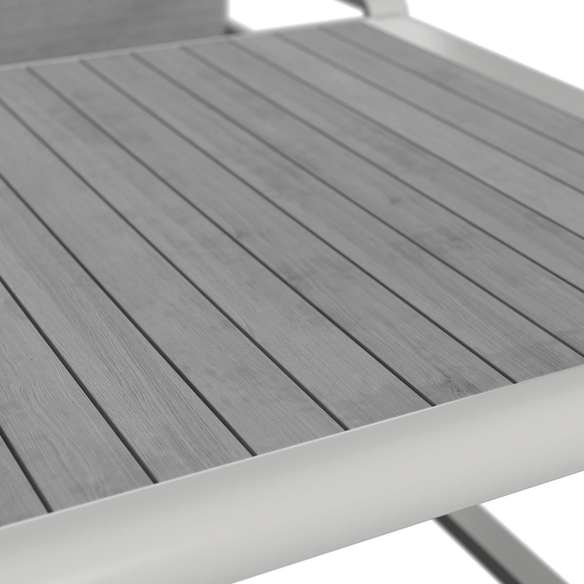 Dining-Loungeset Aruba Hellgr. /Weiß Outdoorstoff/Metall - Hellgrau/Weiß, MODERN, Kunststoff/Textil - Bessagi Garden