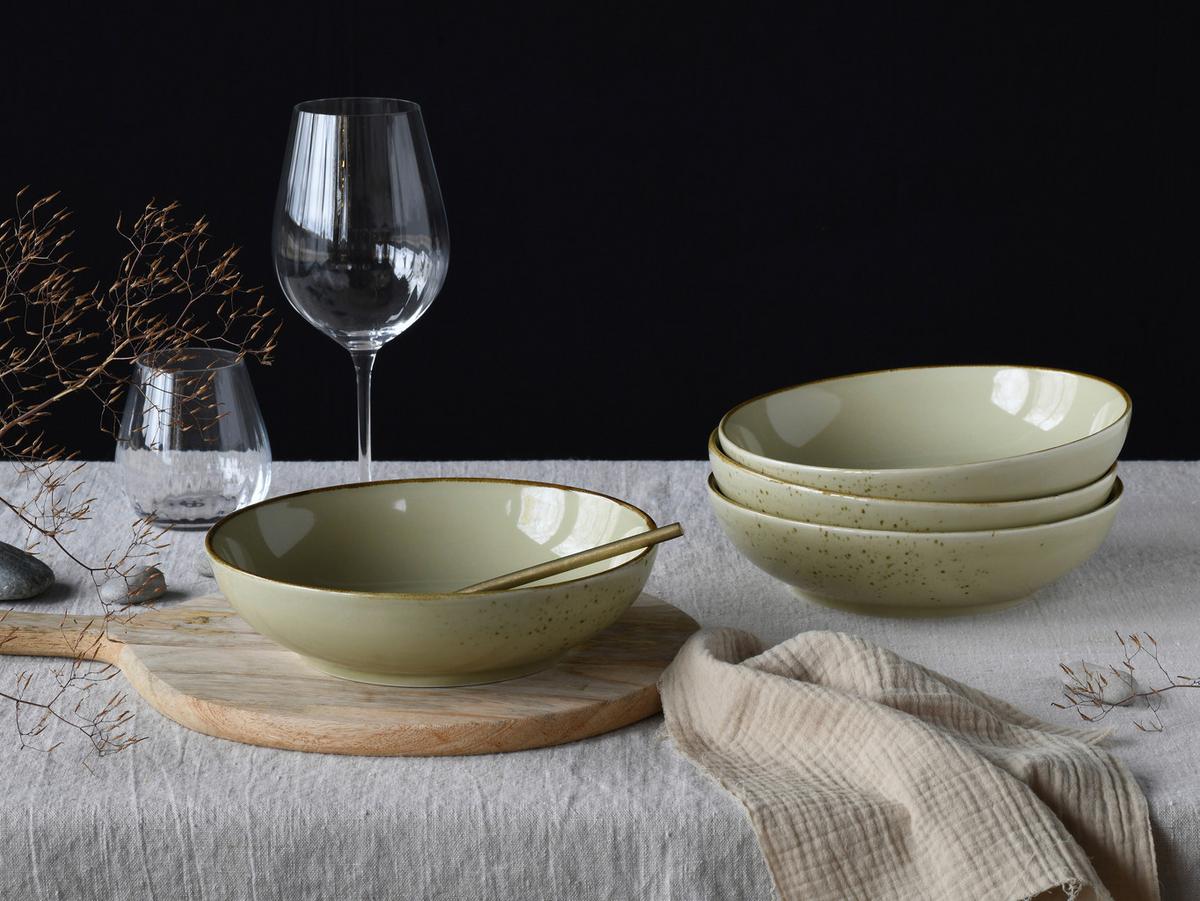 Set Posod Earth, 4-Delni - žajbljevo zelena, Design, keramika (22,5cm) - Creatable